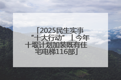 2025民生实事“十大行动”丨今年十堰计划加装既有住宅电梯116部